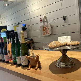 Wine and fresh cookies