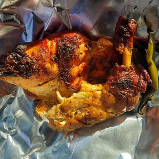 $10 dollars worth or "chicken" no tortillas or sides! Rateros!