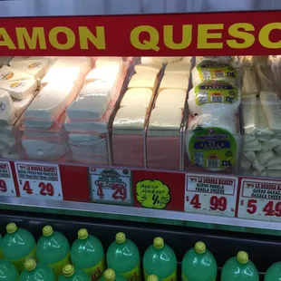 a selection of cheeses