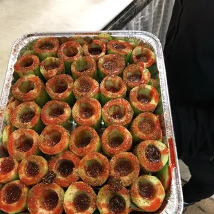 Pepinos locos, Japanese peanuts were requested on the side (not in pic)