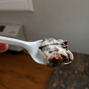 Real Ferrero Rocher in the ice cream!