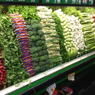 a display of vegetables