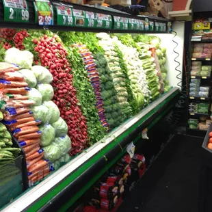 a produce section in a grocery store