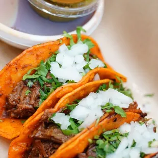 two tacos on a plate