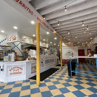 the interior of the restaurant