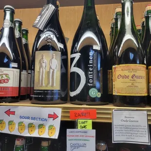 Big format sour and rare beers.