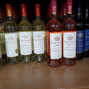 a variety of wines