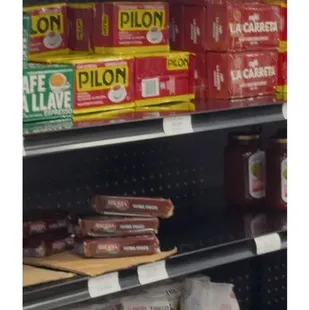 Coffees and Cuban Spanish products.