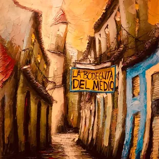 Cool authentic artwork adds to the Cuban atmosphere.