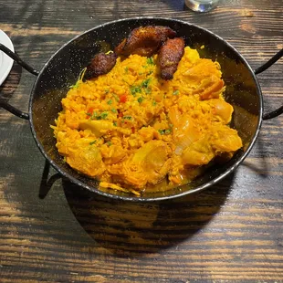 a plate of food on a table