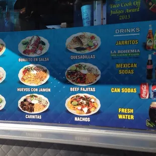the menu