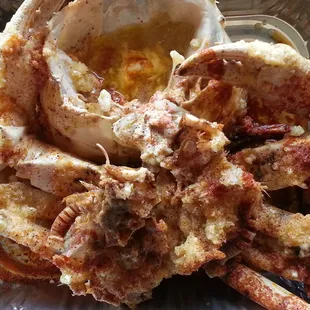 Golden Crab in Cajun Garlic Butter