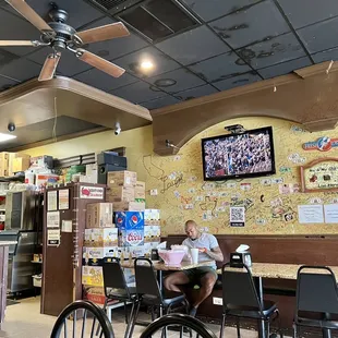 a man sitting at a table