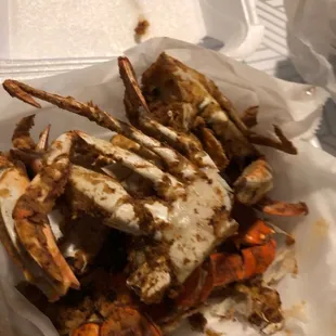 Fried crabs