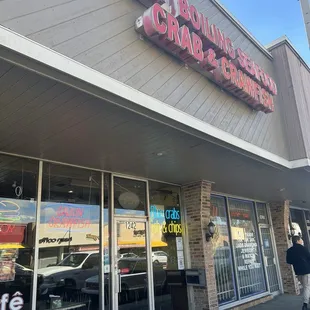 the front of the restaurant