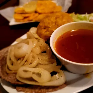 Mofongo con bistec