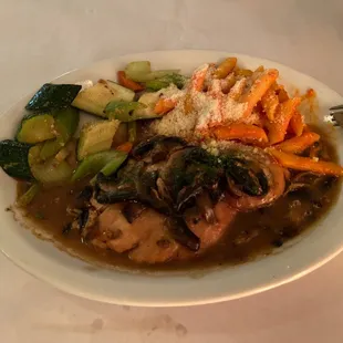 a plate of food on a table