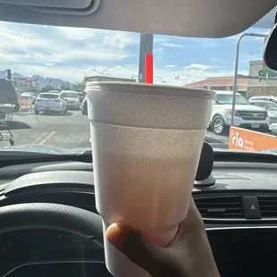 Agua Fresca I did a mix of guava and some kind of dragon fruit it was so refreshingly sweet!! In a large!