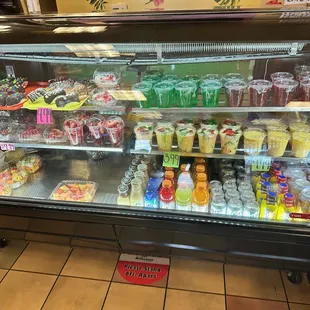 A case with varied treats.