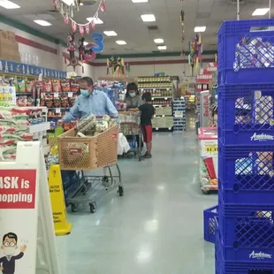 a man shopping in a grocery store