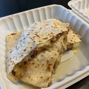 Carnitas quesadilla