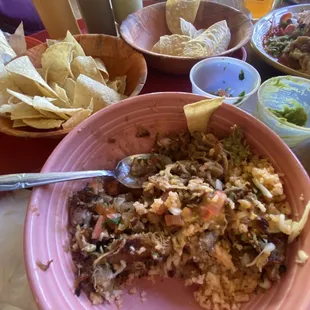 burrito bowl with chips