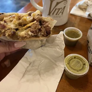 Bacon breakfast burrito