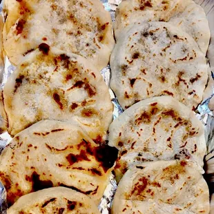 a variety of flatbreads
