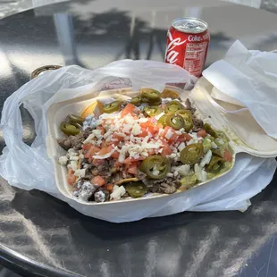 Nachos super and coke