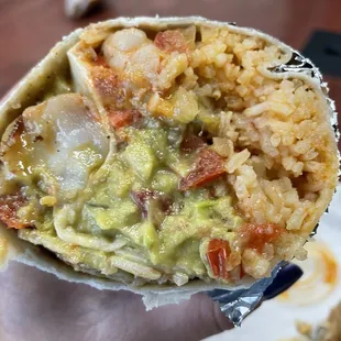 Shrimp burrito