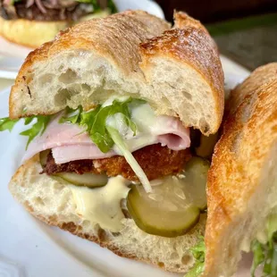 Baguette Chicken Cordon Bleu Sandwich