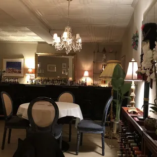 The bar area.