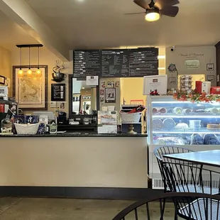 Dessert on the left and deli meats on the right as you walk in