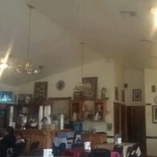 the dining area of the restaurant