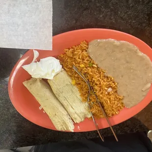 Cheese tamale meal