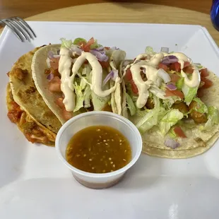 Taco trio - Fish, Shrimp and Gobernador