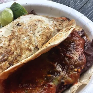 Cone to truck yard!!!! Best costra with steak and pastor!!!