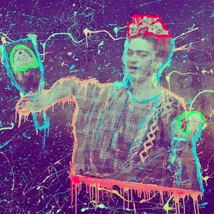 Frida making an appearance at La Botana Taco Bar