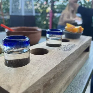 Mezcal shots
