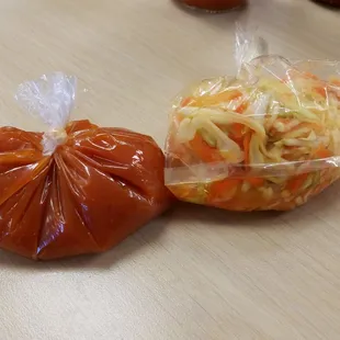 Salsa &amp; spicy coleslaw