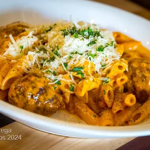 PENNE alla VODKA Basil, Garlic, Onion, Tomato Paste, Vodka, Cream Sauce