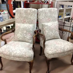 A pair of quality upholstered chairs.