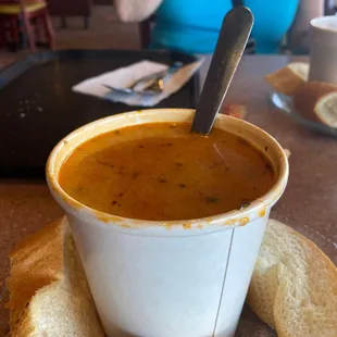 soup and bread