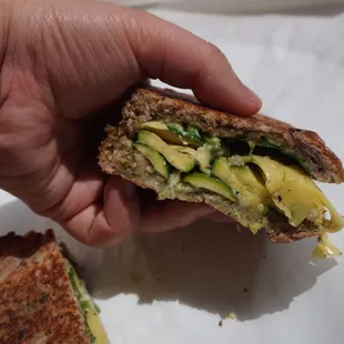 Delicious artichoke panini!