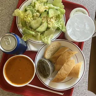 Combo House Salad and Creamy Tomato Bisque