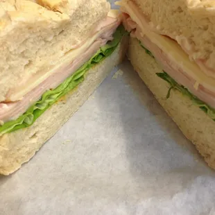 Turkey and Swiss on their Sourdough