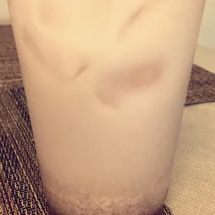 Red Raspberry Italian soda with cream. Where's the raspberry? Disgusting