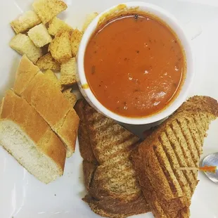 Enjoyed my our hot grilled sandwiches and soups