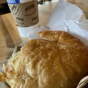 Turkey and cheese hot baked and white mocha--never disappoint!!!