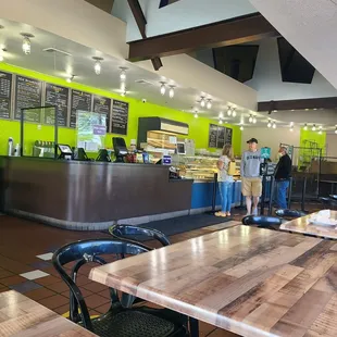 the interior of a coffee shop